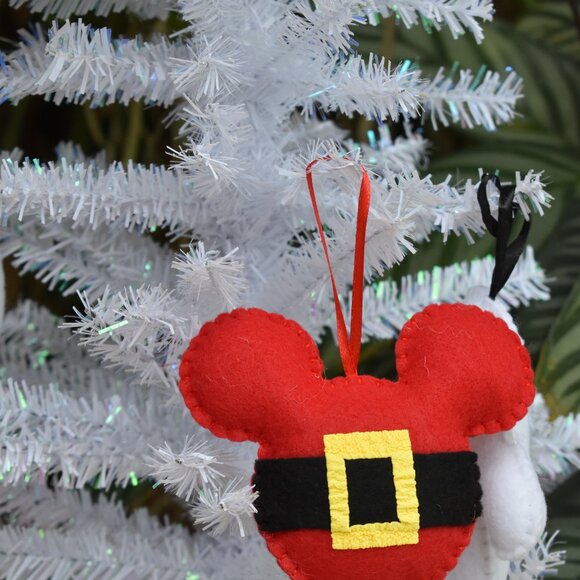 Christmas Mickey Santa felt ornaments/ tree decor - Picture 7 of 8